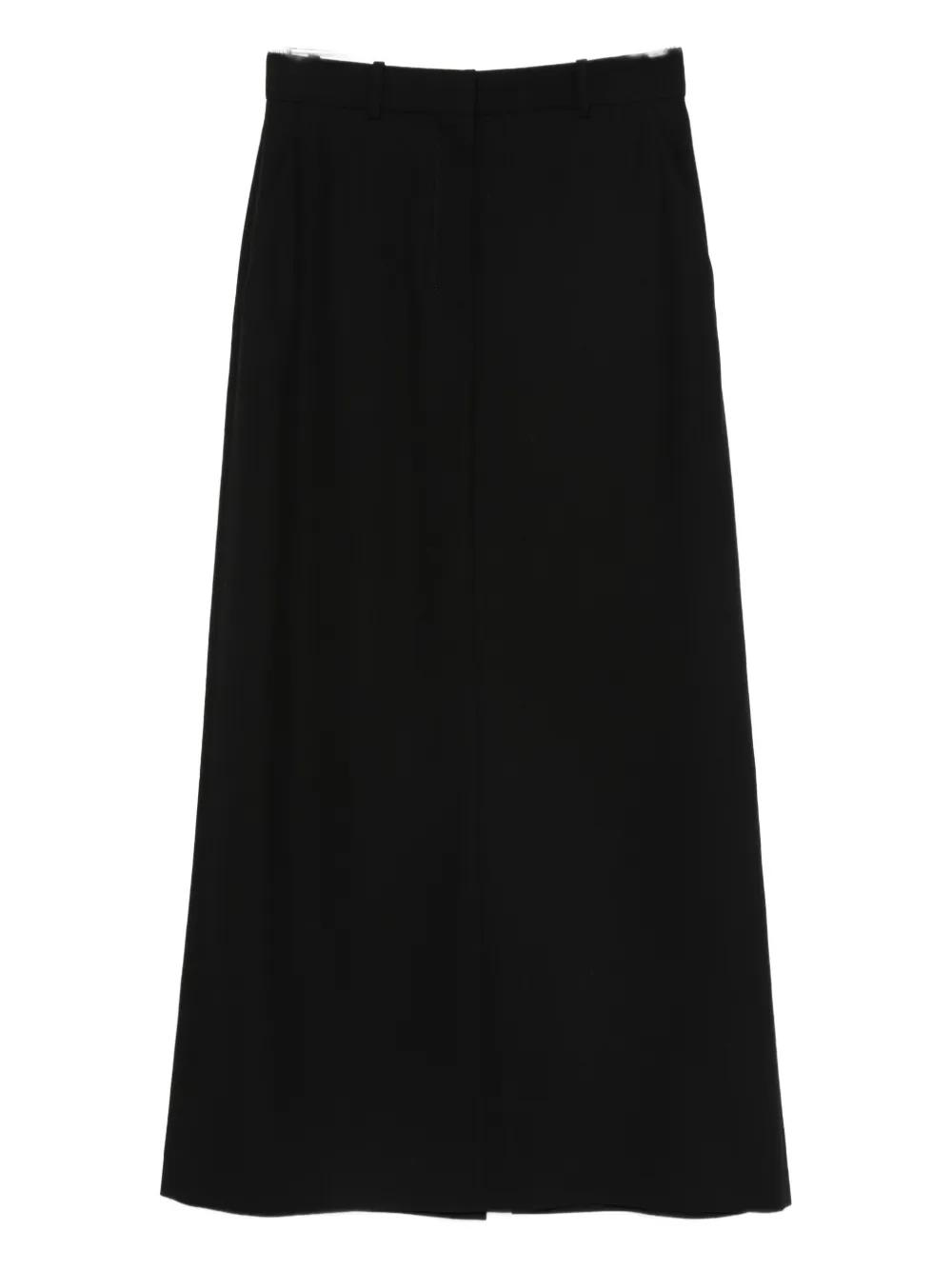 Jupe Midi En Soie Noire The Row - Taille L, Coupe A-line, Neuve Avec étiquette