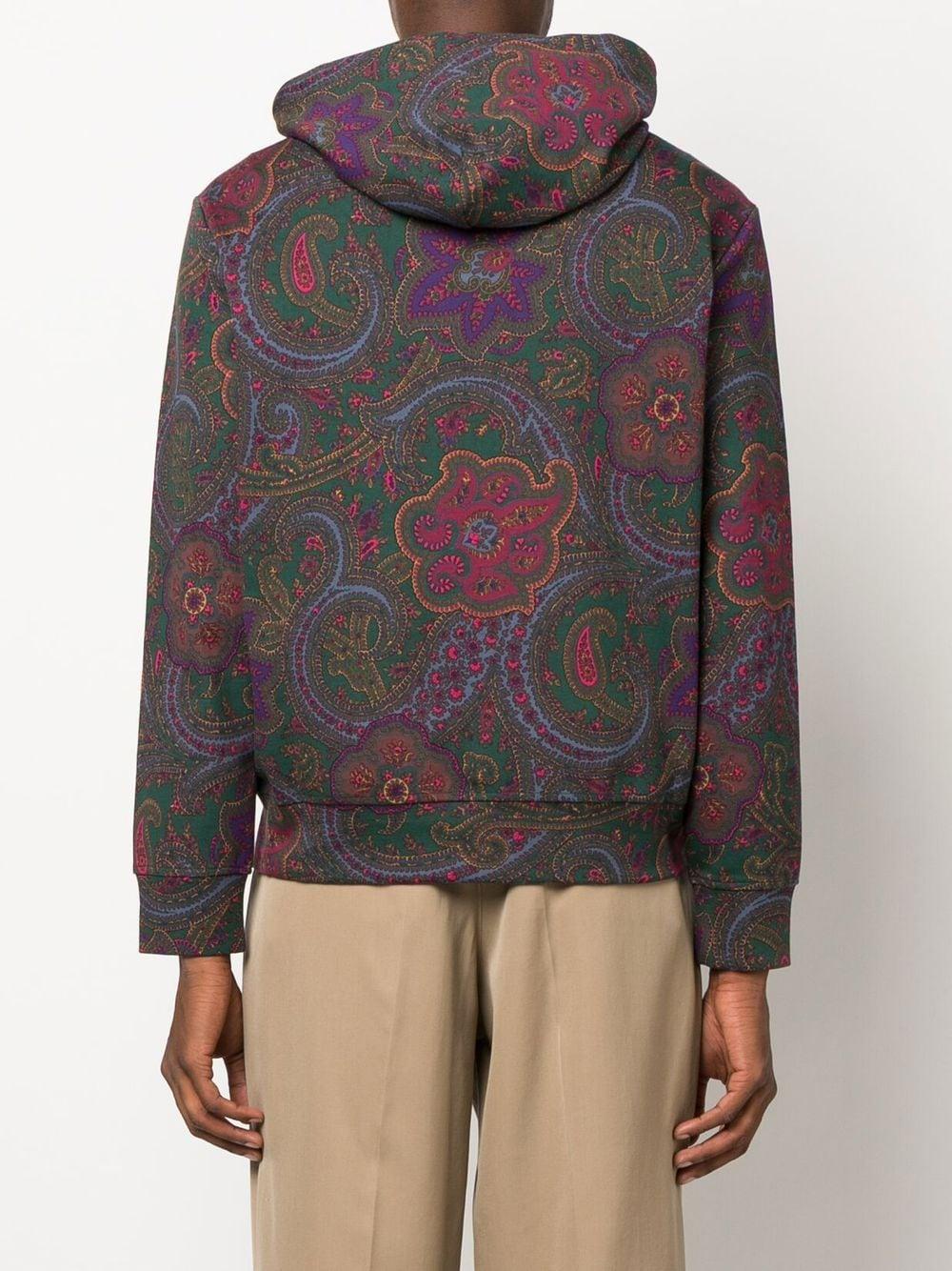 Polo Ralph Lauren Logo-embroidered Paisley-print Hoodie in Gray