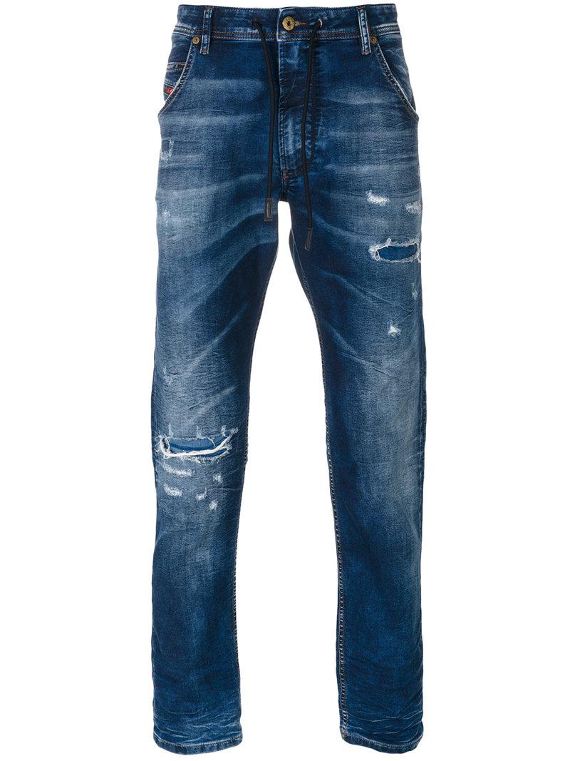 DIESEL Krooley Cb-ne Sweat Jeans in Blue for Men | Lyst UK