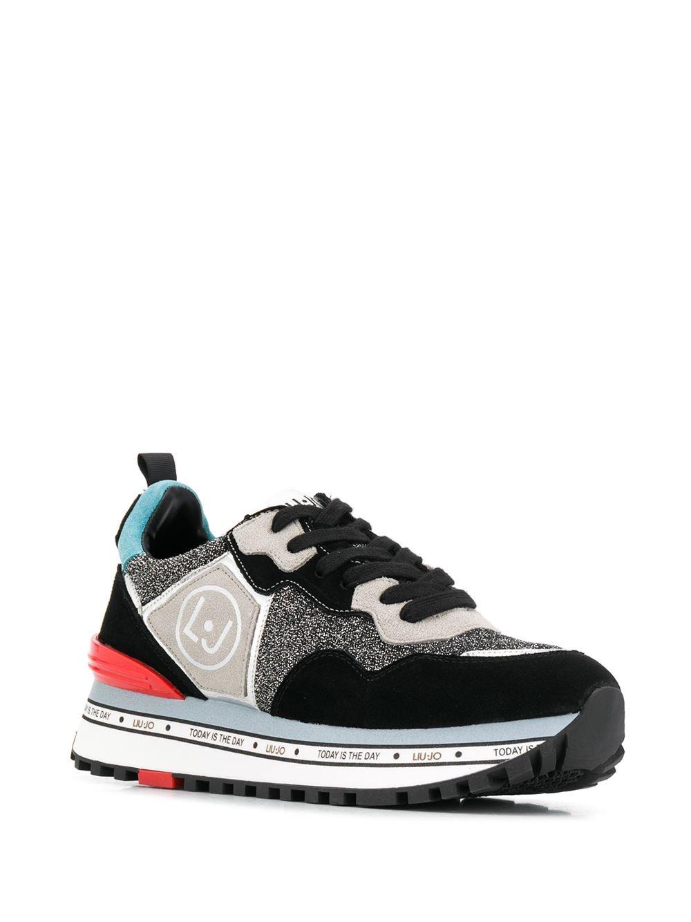 Liu Jo Suede Maxi Alexa Sneakers in Black - Lyst