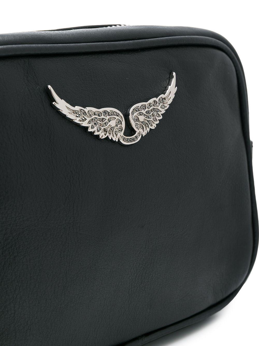 Bandolera con placa de alas Zadig \u0026 Voltaire de Algodón de color Negro |  Lyst