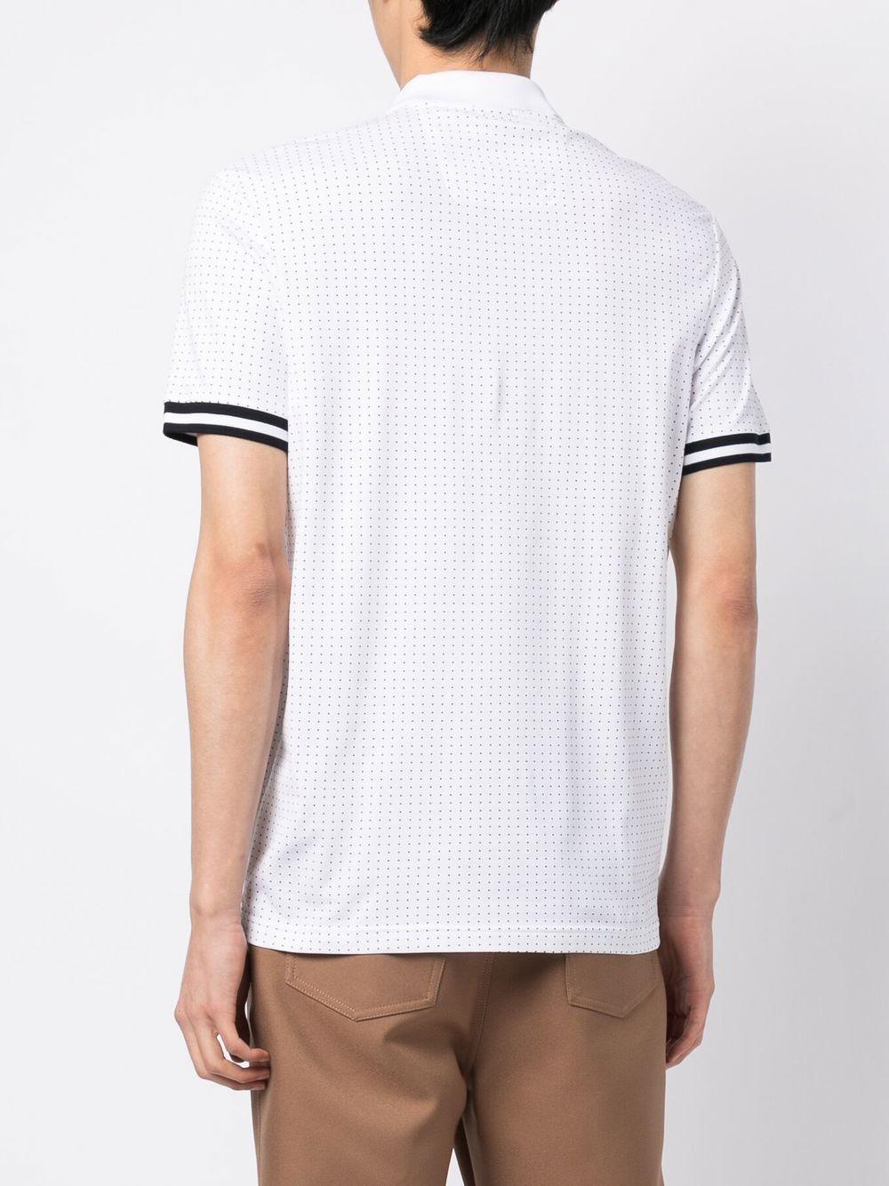 BOSS by HUGO BOSS Boss Dot-print Polo Shirt White for Men | Lyst