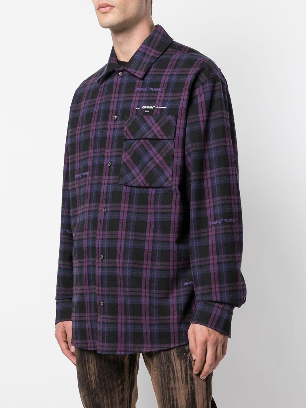 o Virgil Abloh Flannel Check Shirt 