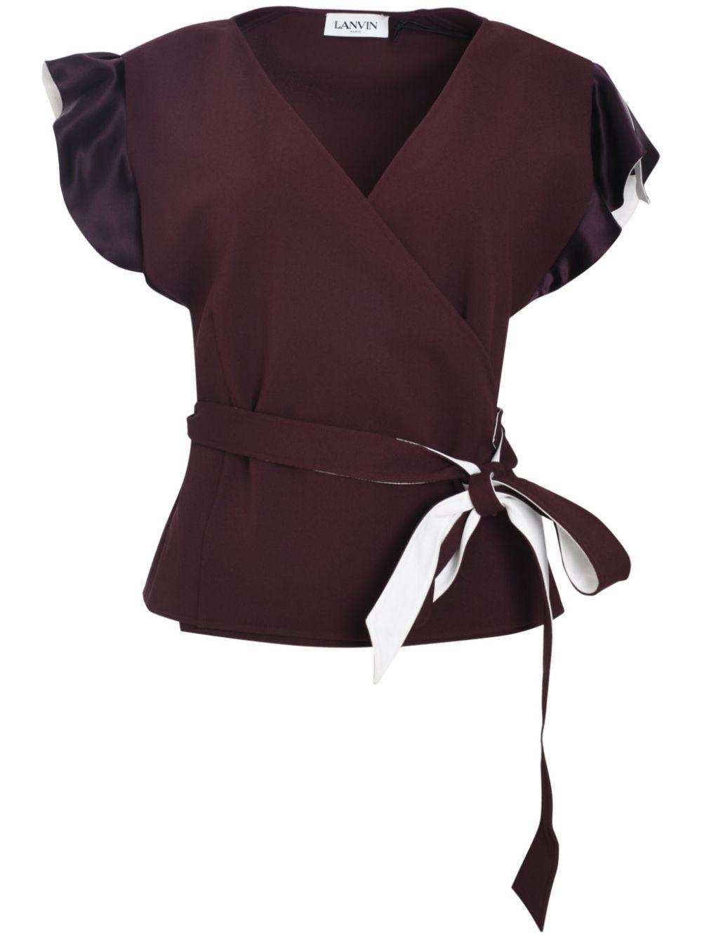 Lanvin レディース パープル Wrap Blouse トップス