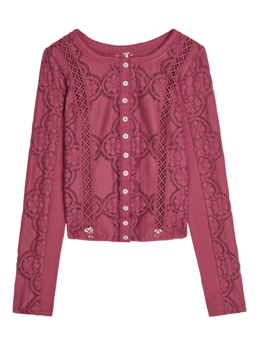 Gilet Femme Free People - Dos Croisé Bleu Moody - Taille M - Neuf Avec Étiquettes - Coton Décontracté