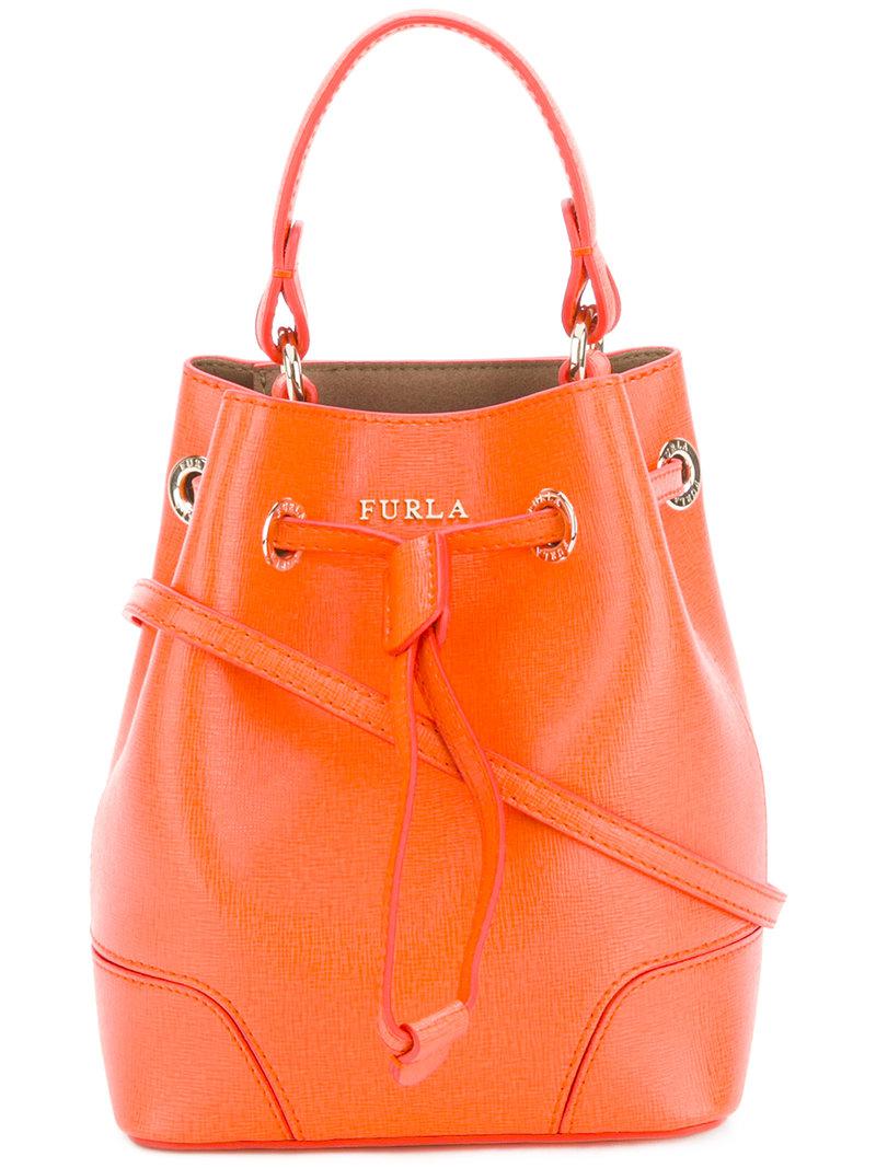 Furla Mini Bucket Bag in Orange | Lyst