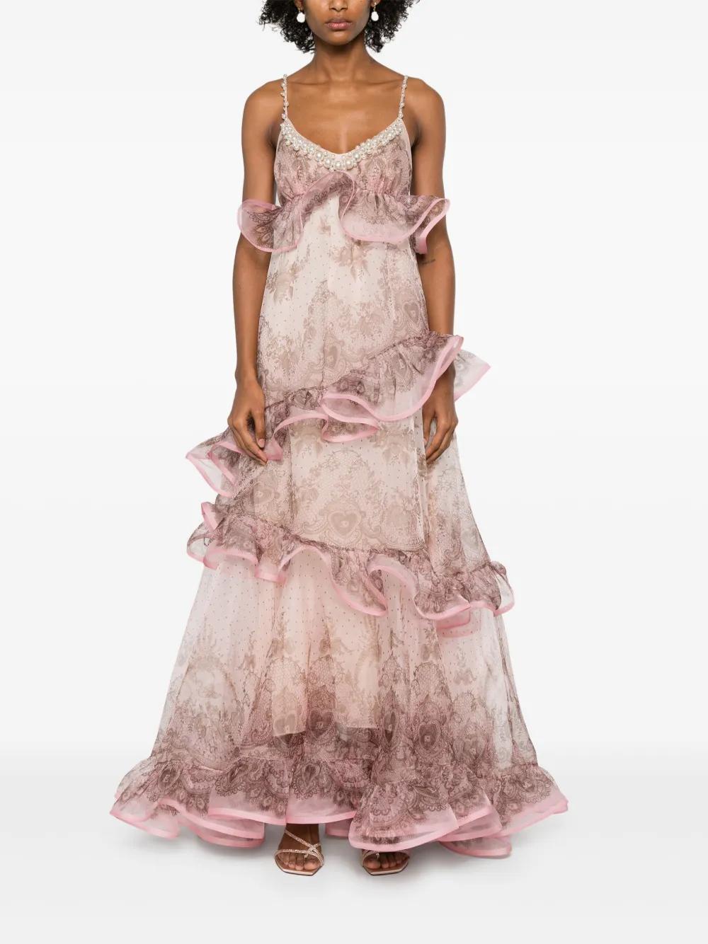 Zimmermann Crush Maxi Dress in Pink | Lyst Zimmermann Crush Maxi Dress in Pink | Lyst