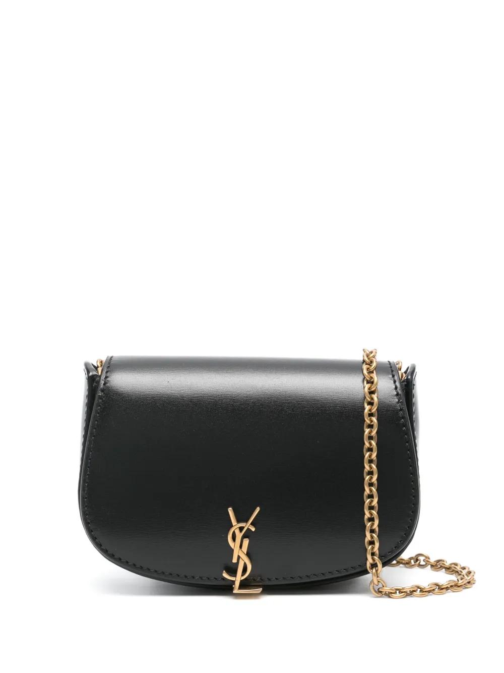 ★Saint Laurent★ Mini Leather Logo Cross Bag Black 8027280U Saint Laurent - Leather mini crossbody bag black - The Corner