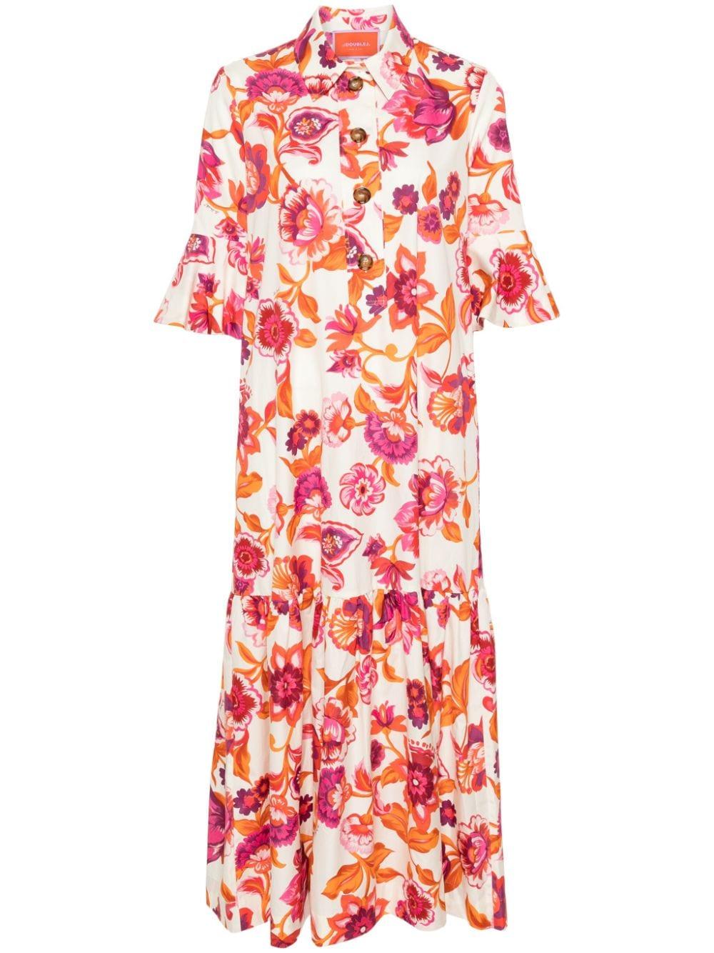 La DoubleJ Magnifico floral-print maxi dress - Neutrals
