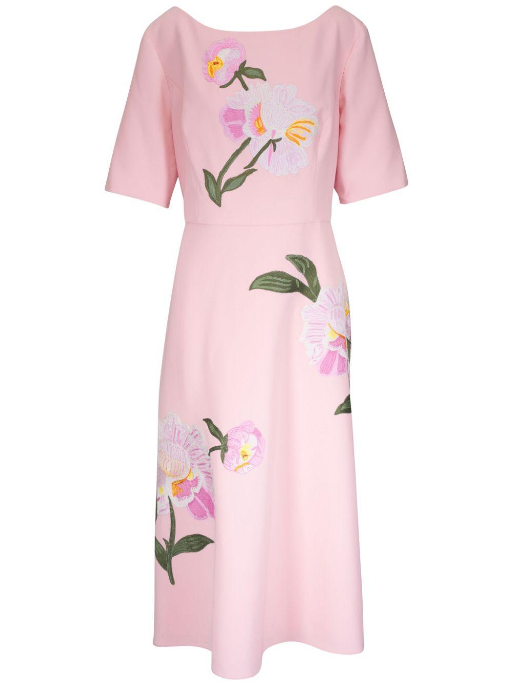 Carolina Herrera レディース ピンク フローラル ドレス ワンピース