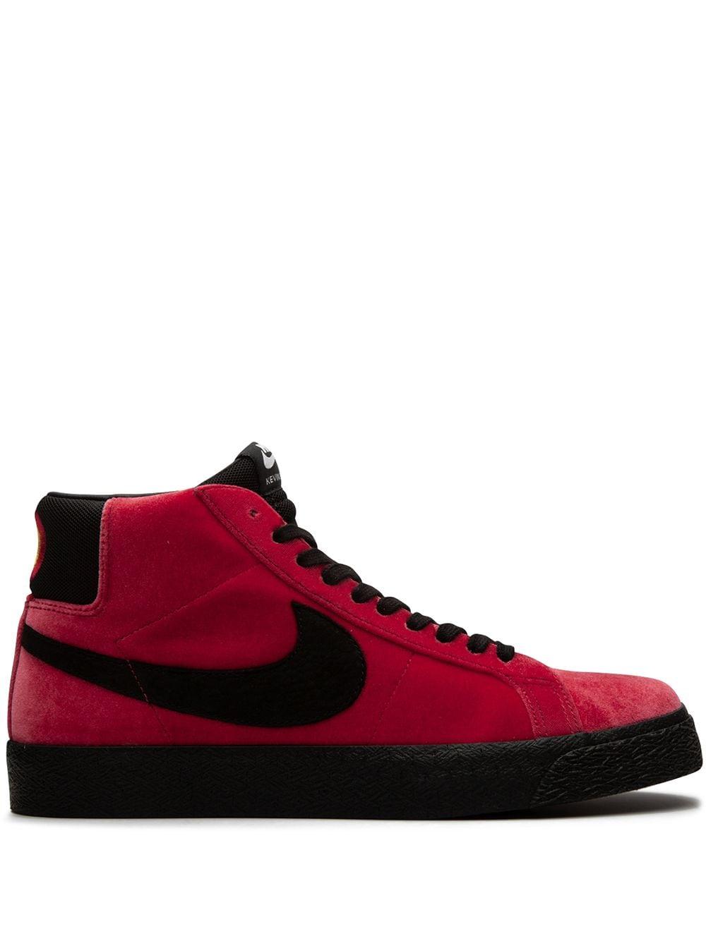red and black nike blazers