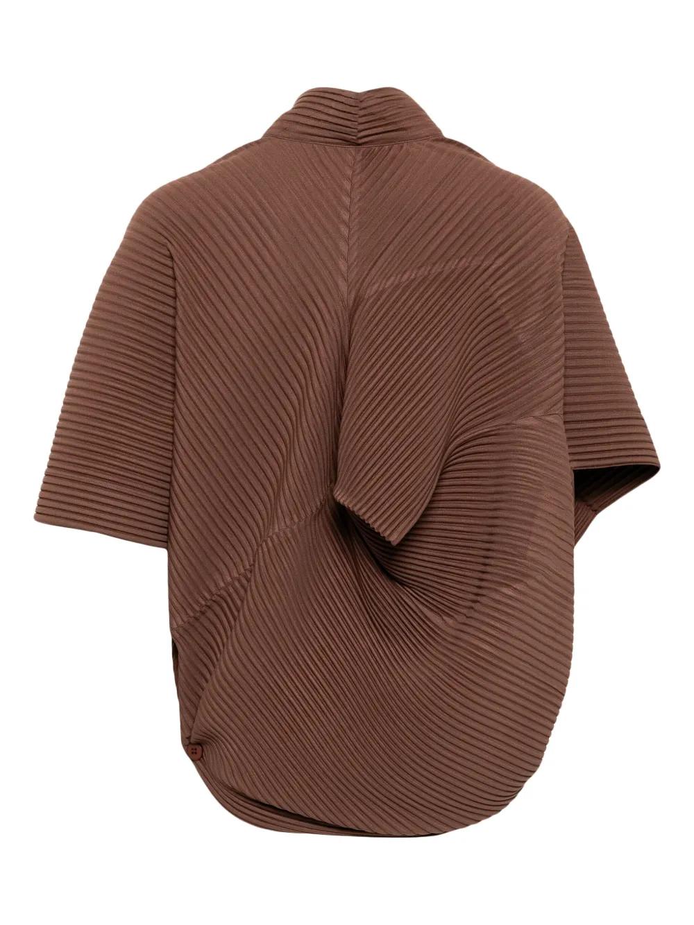 Homme Plissé Issey Miyake Overflow T-Shirt in Brown for Men | Lyst