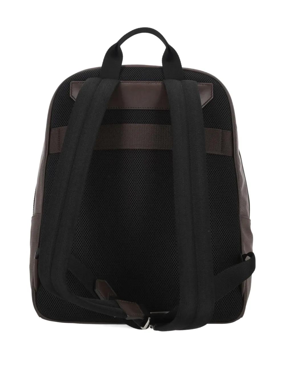 Bally Zip Striped Backpack in Brown for Men | Lyst