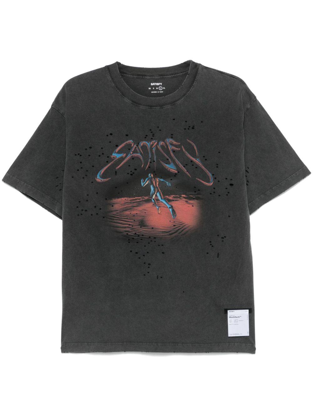 SATISFY Tシャツ XL SATISFY | グラフィックロゴプリント Tシャツ WOMEN