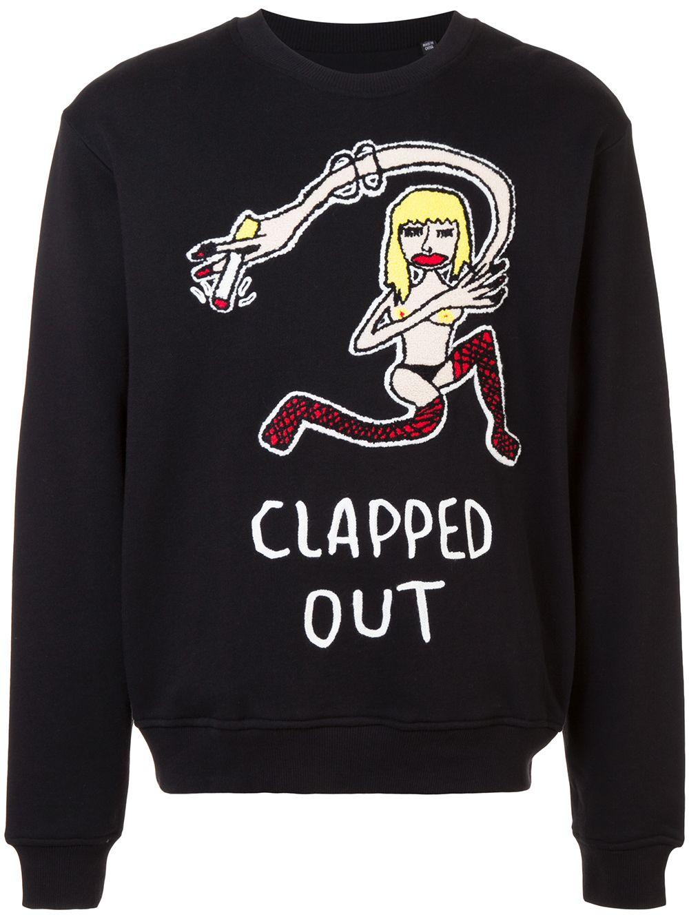 Haculla Clapped Out Crew Neck Sweatshirt in Black for Men - Lyst