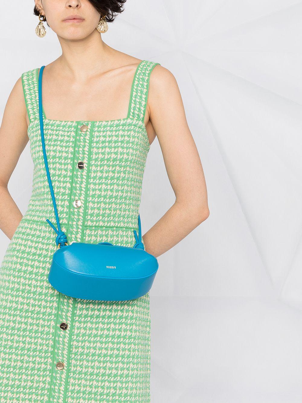 Sandro Square Neck Tweed Dress in Green | Lyst