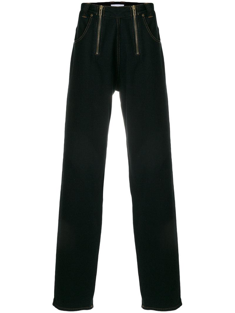 GmbH Double Front Zip Jeans in Black for Men | Lyst