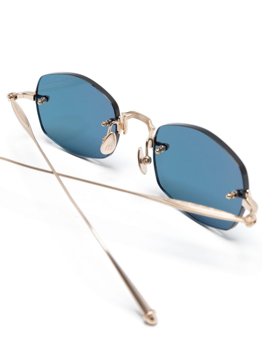 Matsuda M3105 Geometric Frameless Glasses in Blue | Lyst