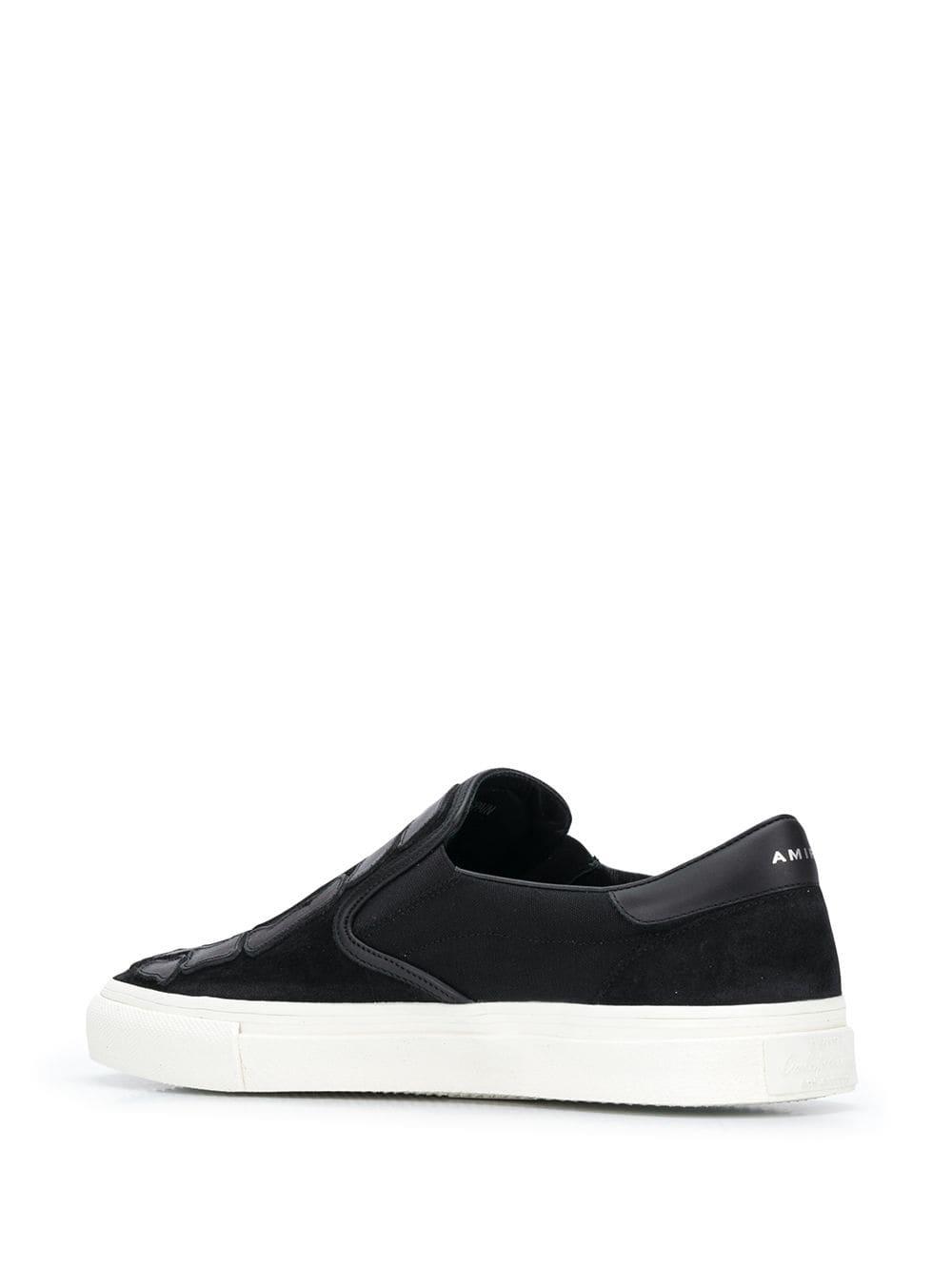 Amiri Leather & Suede Slip-on Sneakers in Black for Men - Save 6% - Lyst