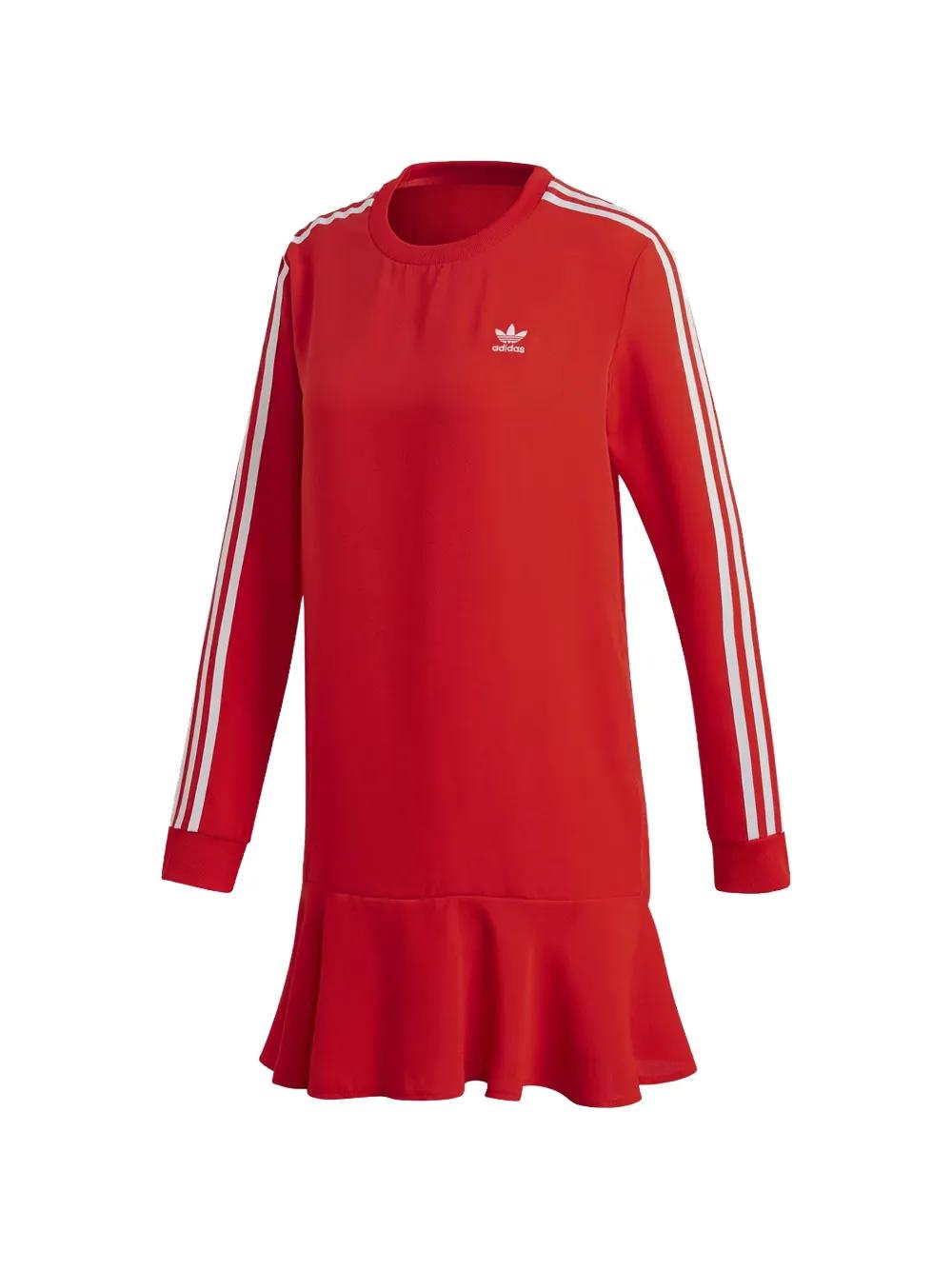 adidas winter dress Adidas X Marimekko Fleece Dress Designer Winter Dress Poppy Flowers Bold Blue