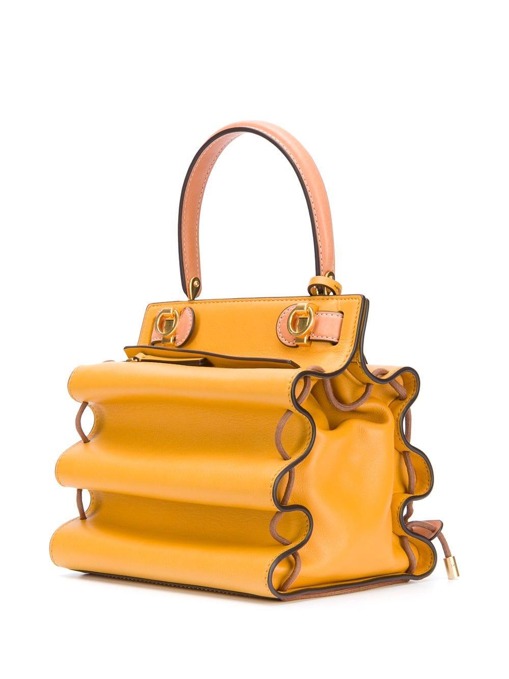 Lee radziwill petite leather mini bag Tory Burch Yellow in Leather -  33210419