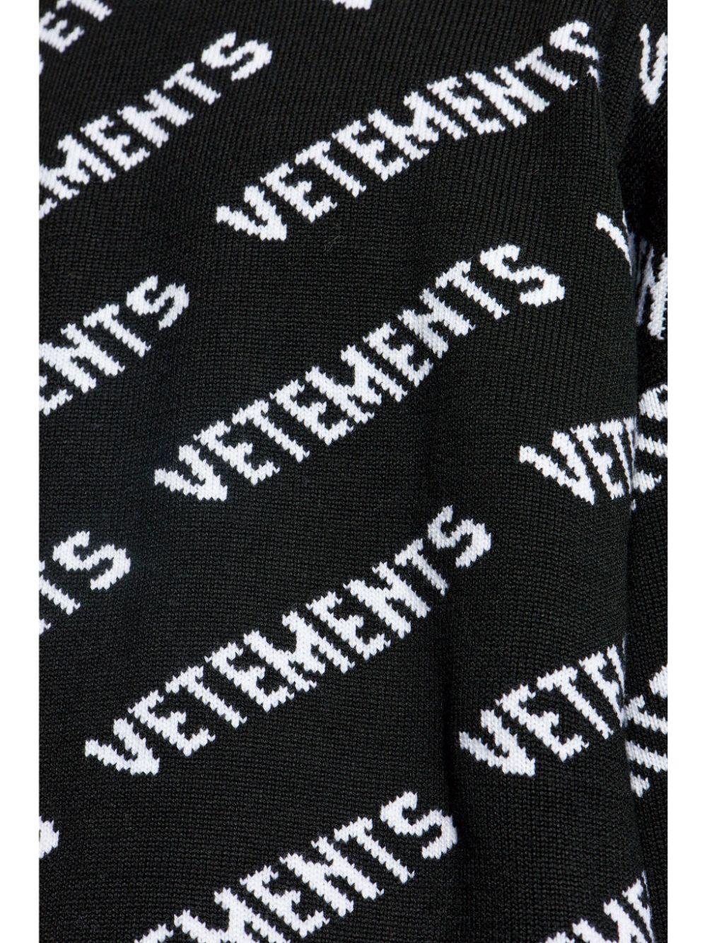 Vetements メンズ ブラック ロゴ プルオーバー セーター & ニット