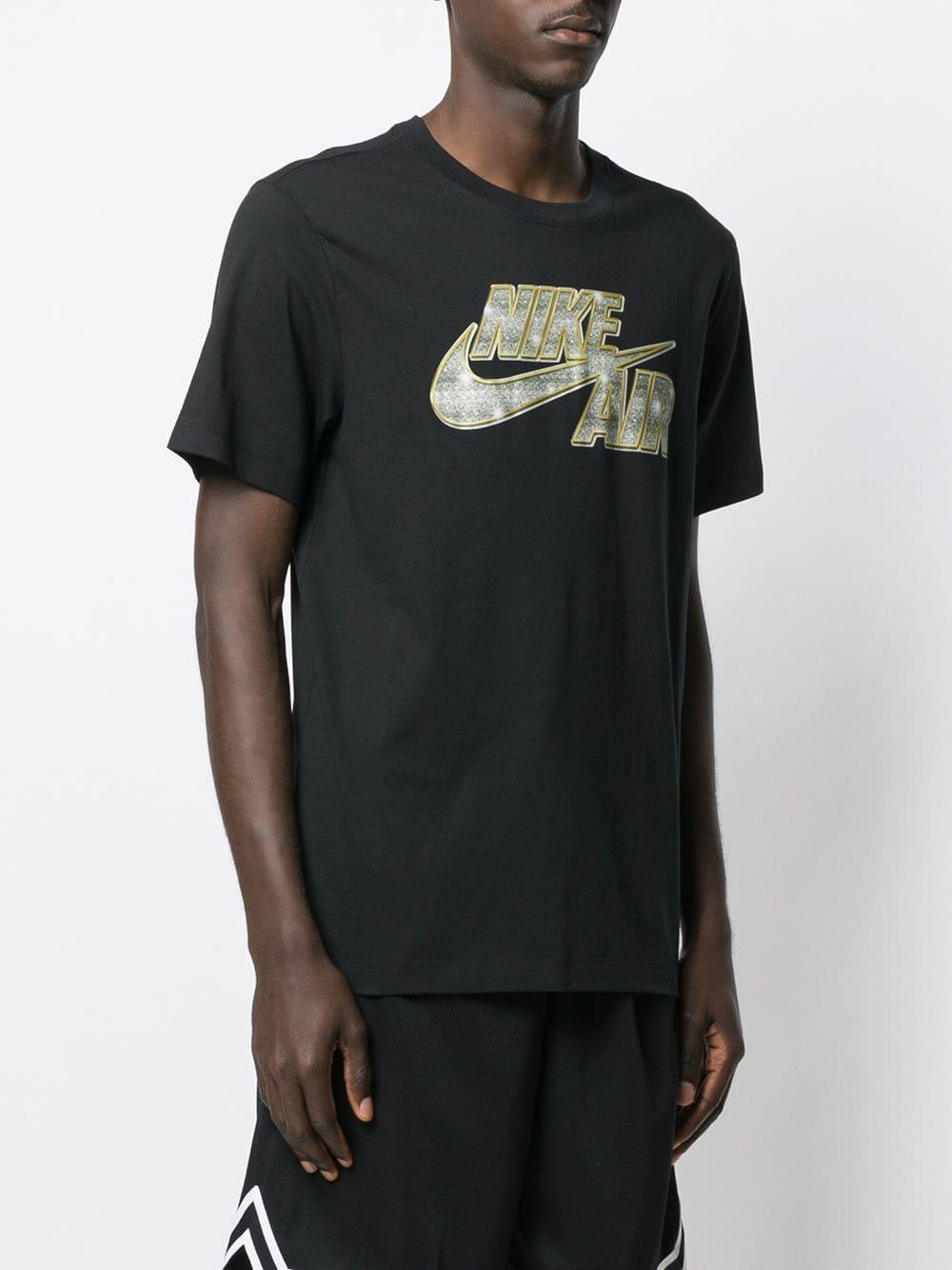 Nike Cotton Air Bling T-shirt in Black for Men - Lyst