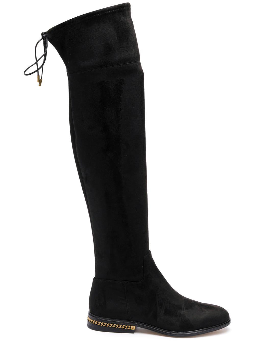 MICHAEL Michael Kors Synthetic Chain High Boots in Black - Lyst
