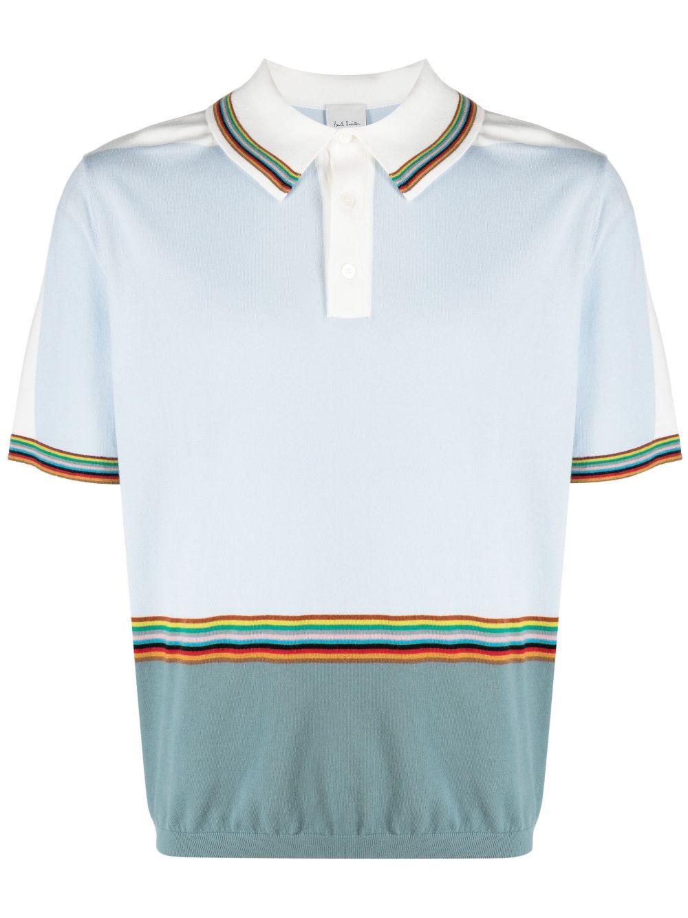 Paul Smith Signature Stripe Short-sleeve Polo Shirt in Blue for Men | Lyst