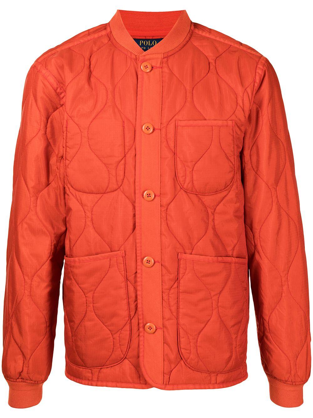 Polo Ralph Lauren Quilted Bomber Jacket in Orange for Men - Lyst