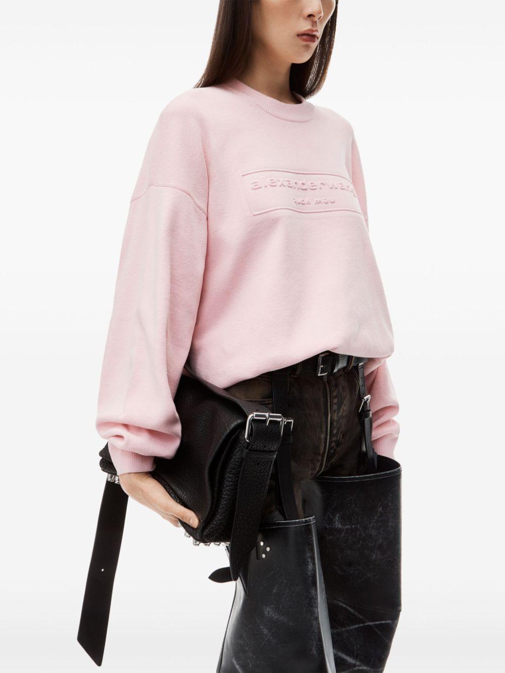 Alexander Wang レディース ピンク ロゴエンボス プルオーバー 