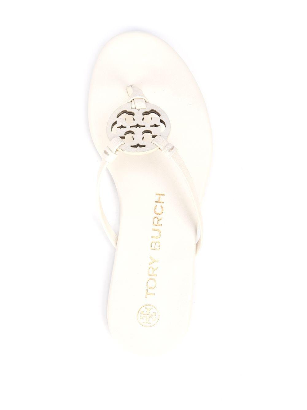 tory burch white flip flops