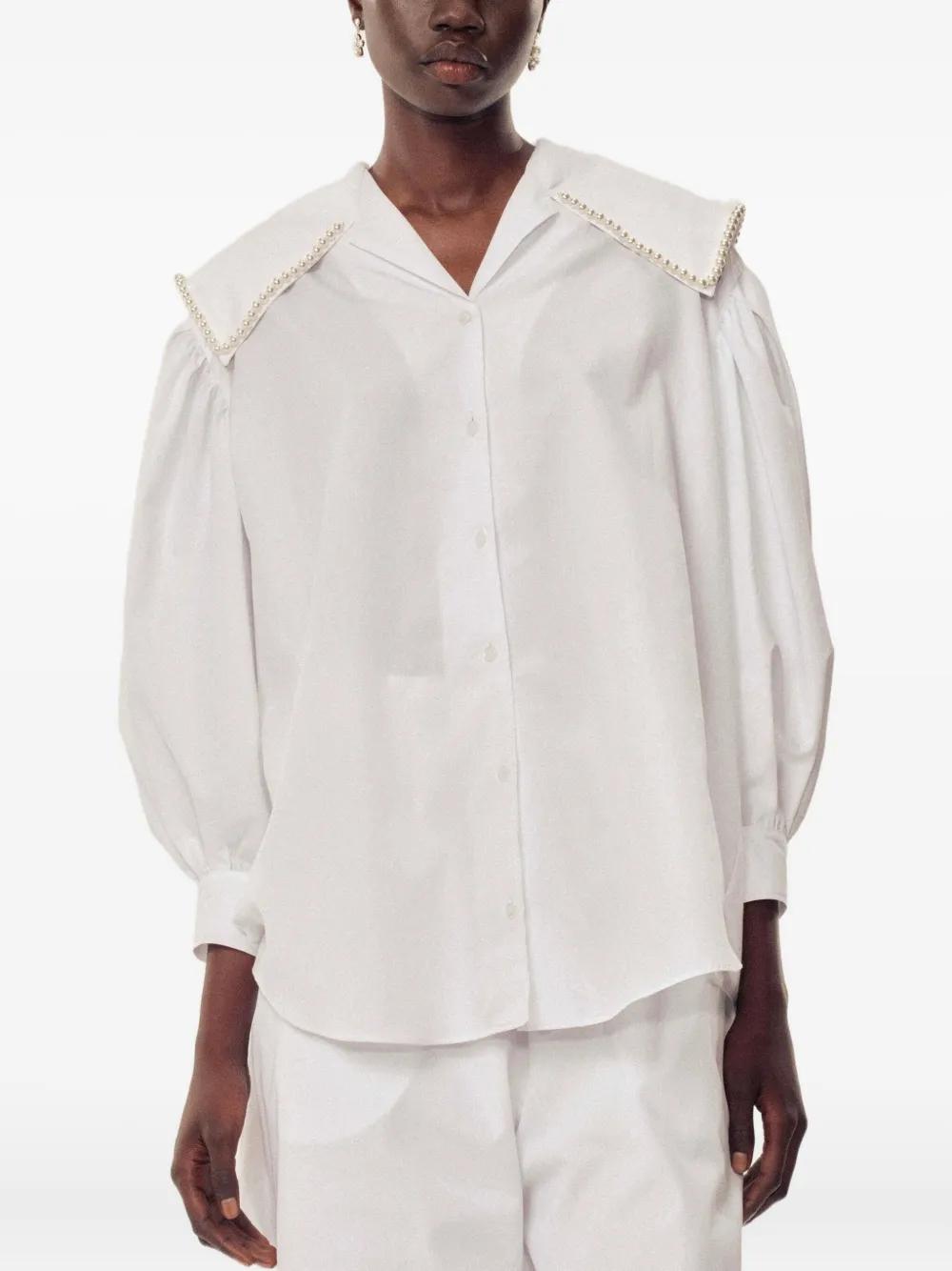 Simone Rocha パフスリーブ シャツ ホワイト | Lyst