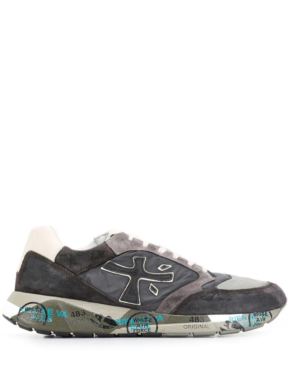 Premiata Zac Zac suede and fabric sneaker Grey | The Mooder