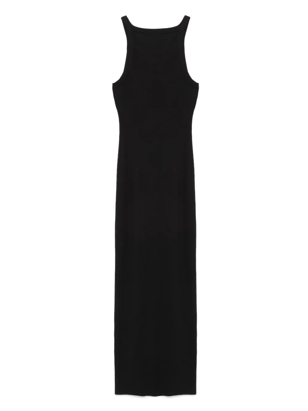 chinese dress ladies Linen Halter Dress - Black