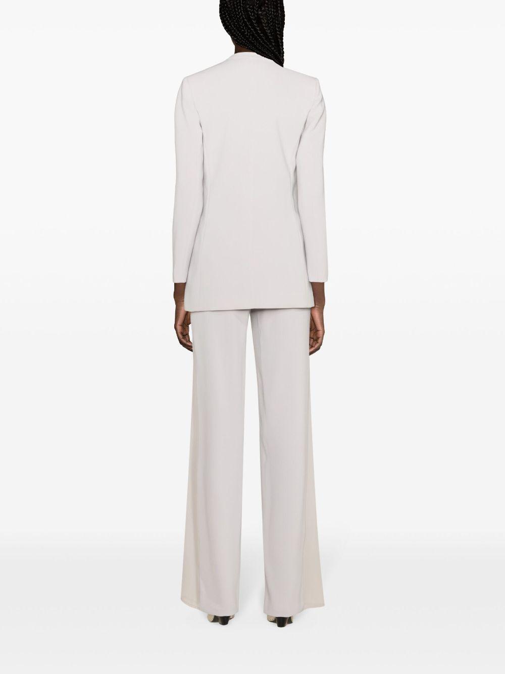 Black and white trouser suit sales