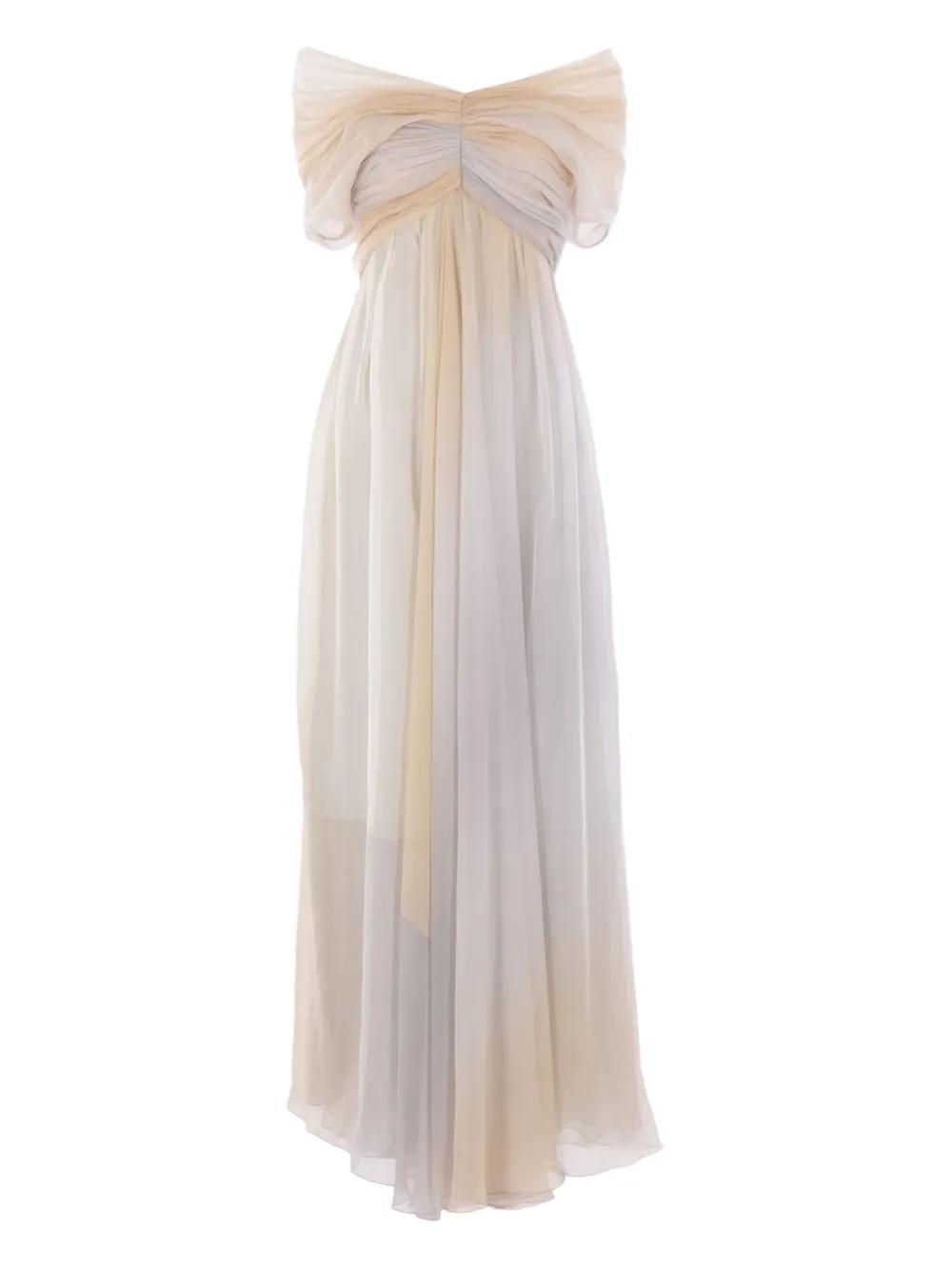 ワンピース A FERRETTI LONG DRESS IN GRADIENT-EFFECT CHIFFON Satin and chiffon long dress | Alberta Ferretti