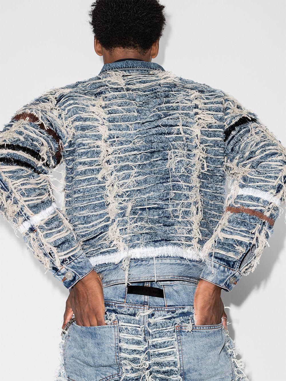 shredded denim jacket