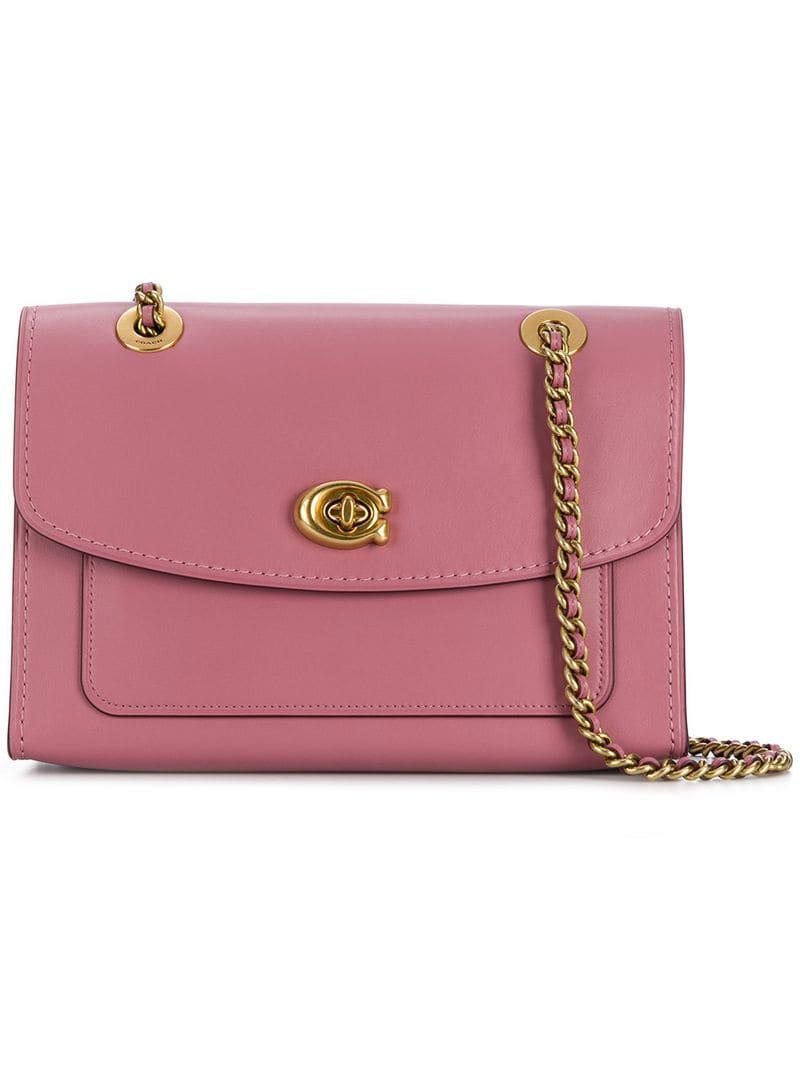 COACH Leather Parker Shoulder Bag in Pink & Purple (Pink) Lyst