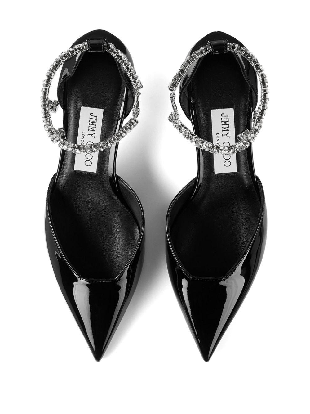 JIMMY CHOO 黒 クリスタルサテン ハイヒール パンプス JIMMY CHOO 黒 クリスタルサテン ハイヒール パンプス