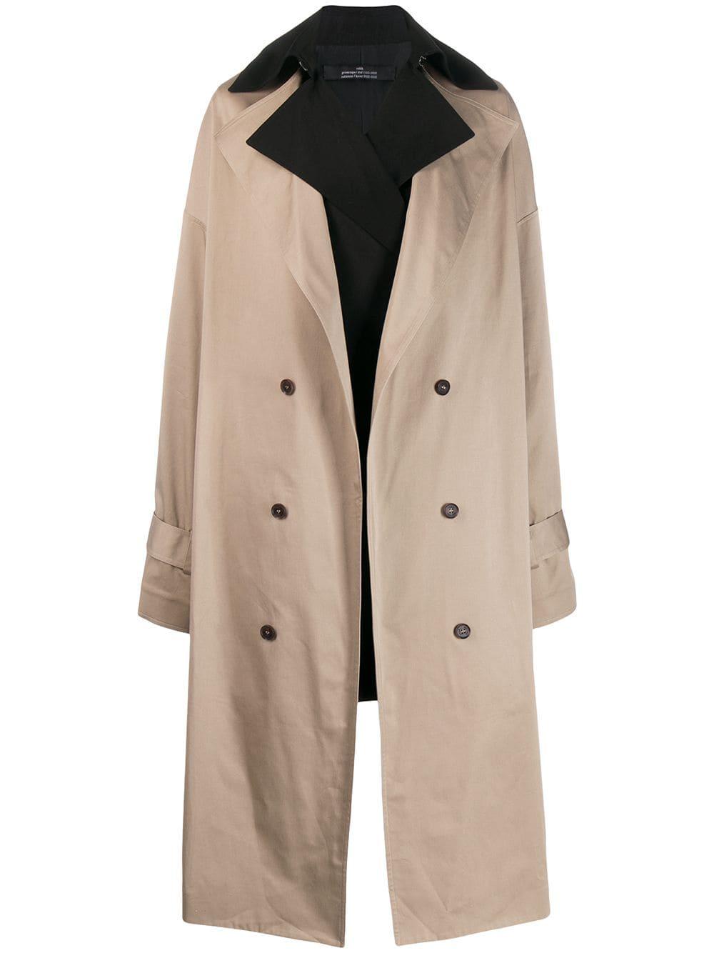 ROKH Oversized Trench Coat in Natural - Lyst