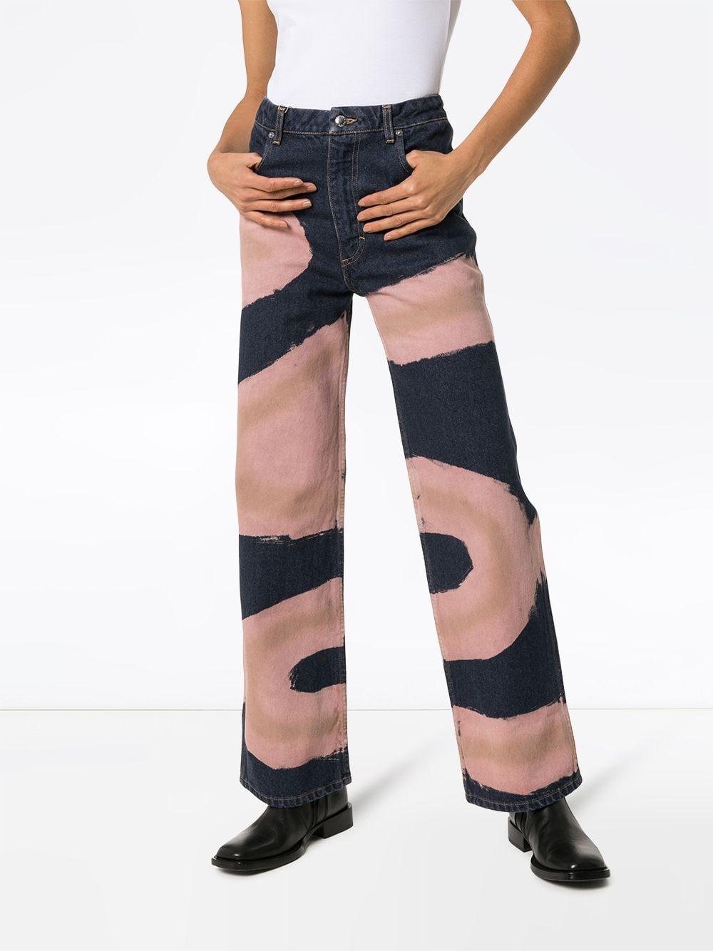 Eckhaus Latta Chemtrail Printed Wide Leg Jeans - Women's - Cotton in Blue |  Lyst