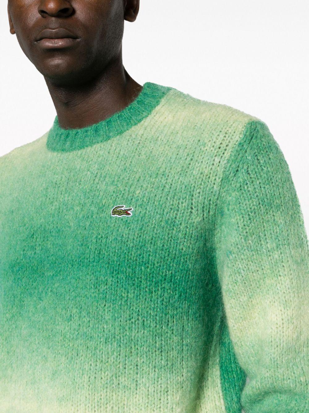 Lacoste Ombré Effect Alpaca Sweater in Green for Men | Lyst