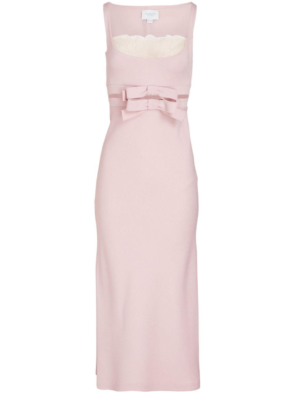 Giambattista Valli レディース ピンク リボンディテール ドレス  