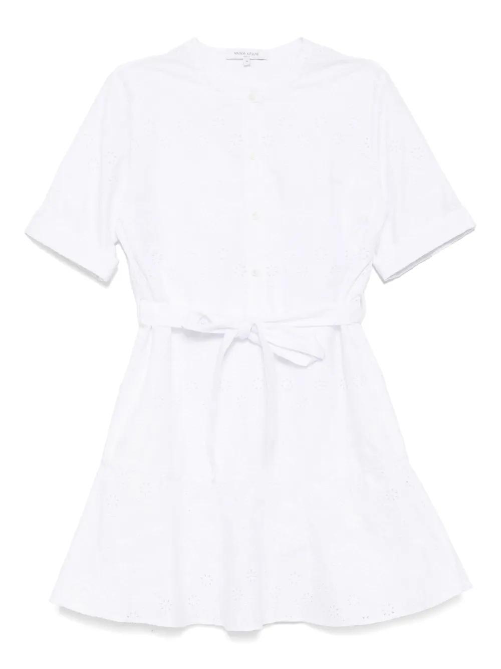 maison kitsune shirt dress Maison Kitsun Orange Gradient Fox Head Midi Dress Maison Kitsune