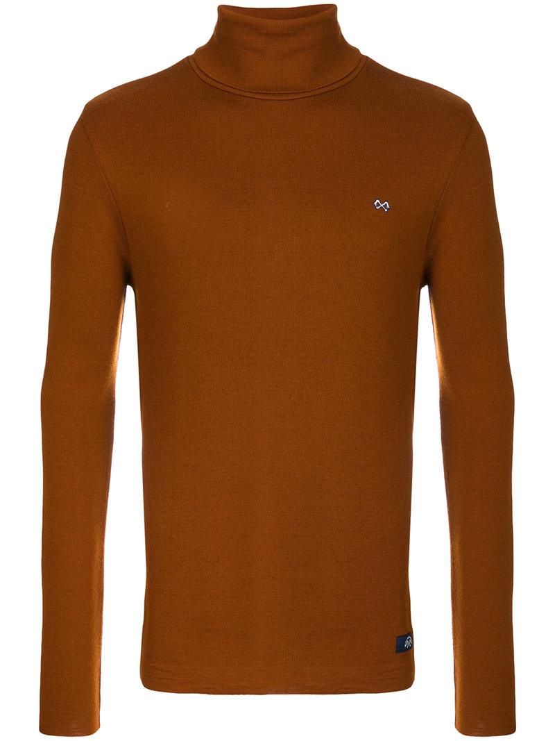 Lyst - Bleu De Paname Roll Neck Pullover in Brown for Men