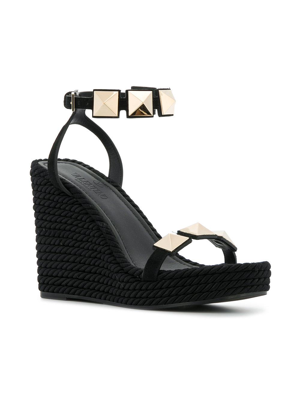 black valentino wedges
