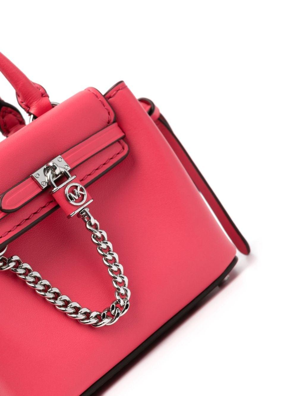 Verhoog jezelf Pluche pop haak MICHAEL Michael Kors Micro Hamilton Legacy Leather Bag in Pink | Lyst