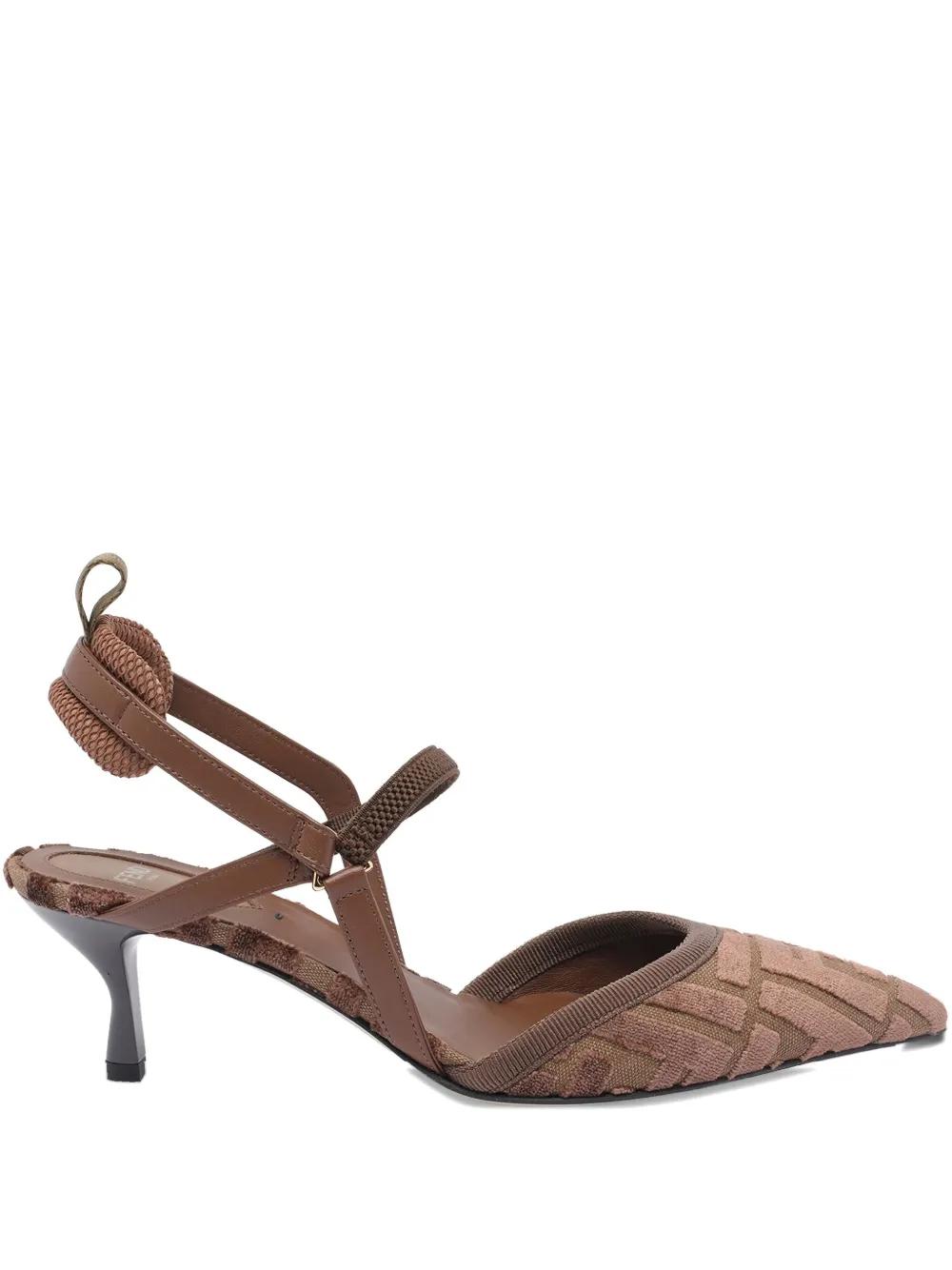 スリッポン FENDI Braided slingback Brown Fendi Braided Slingback in Brown | Lyst