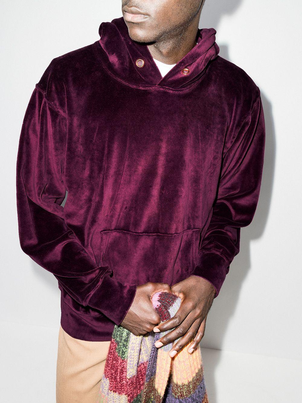 Purple velvet hoodie Outlet